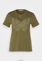 femmes t-shirt imprimé vert 006BT349 Anna Field - Image 5