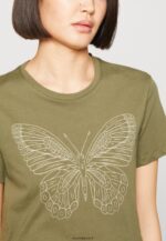 femmes t-shirt imprimé vert 006BT349 Anna Field - Image 6