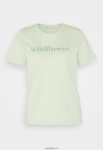 femmes t-shirt imprimé vert 006BT373 Anna Field - Image 5