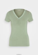 femmes t-shirt imprimé vert clair 006BT360 Anna Field - Image 5