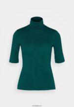 femmes t-shirt imprimé vert foncé 006BT286 Anna Field - Image 5