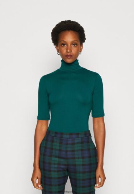 femmes t-shirt imprimé vert foncé 006BT286 Anna Field