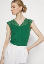 femmes t-shirt imprimé vert foncé 006BT302 Anna Field - Image 4