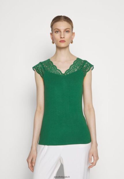 femmes t-shirt imprimé vert foncé 006BT302 Anna Field