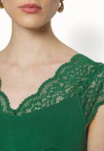 femmes t-shirt imprimé vert foncé 006BT302 Anna Field - Image 6