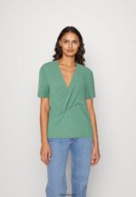 femmes t-shirt imprimé vert foncé 006BT359 Anna Field