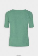 femmes t-shirt imprimé vert foncé 006BT359 Anna Field - Image 6