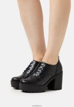 femmes talons à lacets noirs 006BT1746 Anna Field