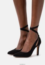 femmes talons à lacets noirs 006BT1772 Anna Field