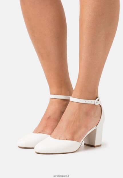 femmes talons classiques en cuir blanc 006BT1661 Anna Field