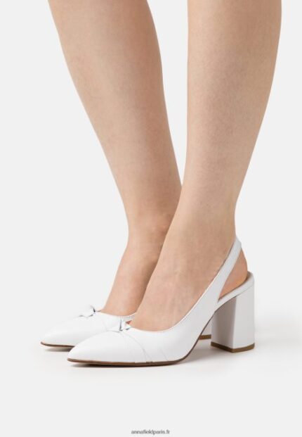 femmes talons classiques en cuir blanc 006BT1670 Anna Field