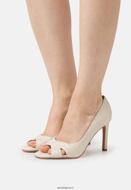 femmes talons classiques en cuir blanc 006BT1695 Anna Field