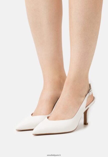 femmes talons classiques en cuir blanc 006BT1696 Anna Field