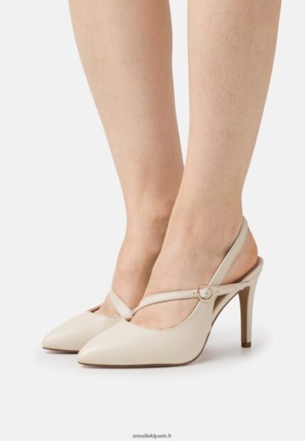 femmes talons classiques en cuir blanc cassé 006BT1694 Anna Field