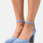 femmes talons classiques en cuir bleu clair 006BT1607 Anna Field