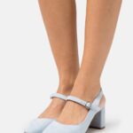 femmes talons classiques en cuir bleu clair 006BT1659 Anna Field
