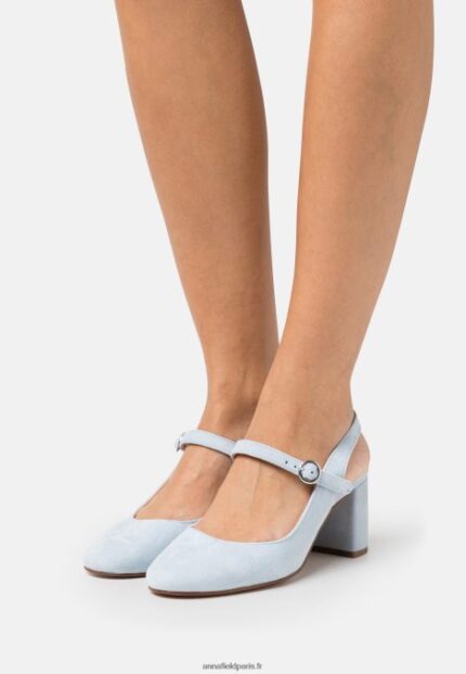 femmes talons classiques en cuir bleu clair 006BT1659 Anna Field