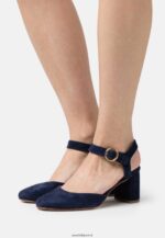 femmes talons classiques en cuir bleu foncé 006BT1612 Anna Field