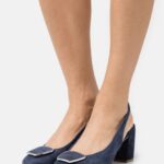 femmes talons classiques en cuir bleu foncé 006BT1618 Anna Field
