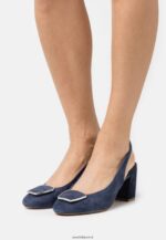 femmes talons classiques en cuir bleu foncé 006BT1618 Anna Field