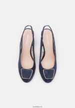 femmes talons classiques en cuir bleu foncé 006BT1618 Anna Field - Image 6