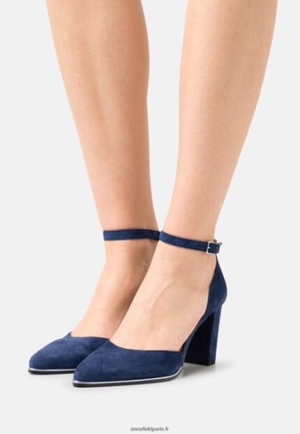 femmes talons classiques en cuir bleu foncé 006BT1633 Anna Field
