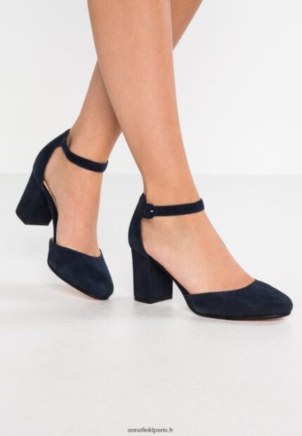 femmes talons classiques en cuir bleu foncé 006BT1640 Anna Field