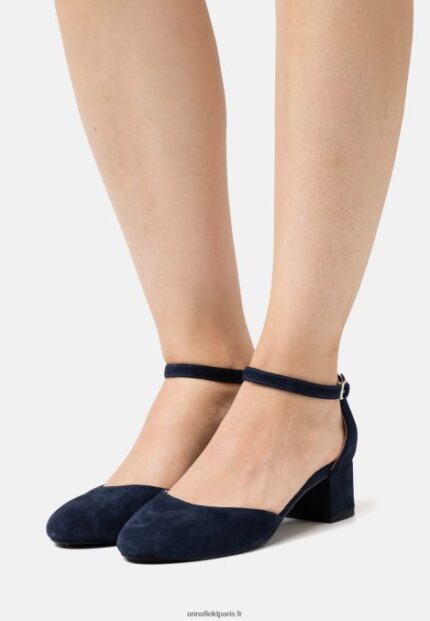 femmes talons classiques en cuir bleu foncé 006BT1655 Anna Field