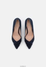 femmes talons classiques en cuir bleu foncé 006BT1665 Anna Field - Image 6