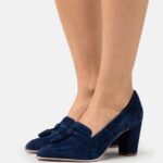 femmes talons classiques en cuir bleu foncé 006BT1667 Anna Field