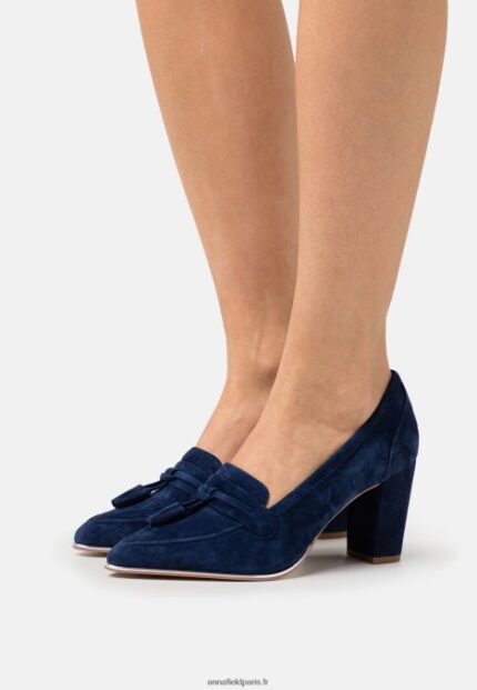 femmes talons classiques en cuir bleu foncé 006BT1667 Anna Field