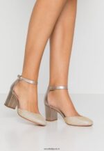 femmes talons classiques en cuir champagne 006BT1599 Anna Field