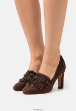 femmes talons classiques en cuir marron foncé 006BT1681 Anna Field