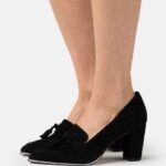 femmes talons classiques en cuir noir 006BT1678 Anna Field