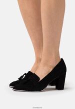femmes talons classiques en cuir noir 006BT1678 Anna Field