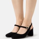 femmes talons classiques en cuir noir 006BT1685 Anna Field