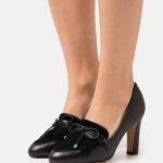 femmes talons classiques en cuir noir 006BT1688 Anna Field