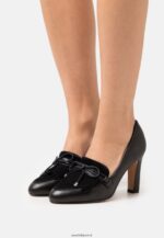 femmes talons classiques en cuir noir 006BT1688 Anna Field