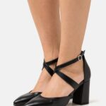 femmes talons classiques en cuir noir 006BT1689 Anna Field
