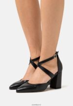 femmes talons classiques en cuir noir 006BT1689 Anna Field