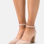 femmes talons classiques en cuir rose clair 006BT1627 Anna Field