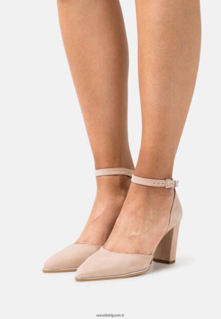 femmes talons classiques en cuir rose clair 006BT1627 Anna Field