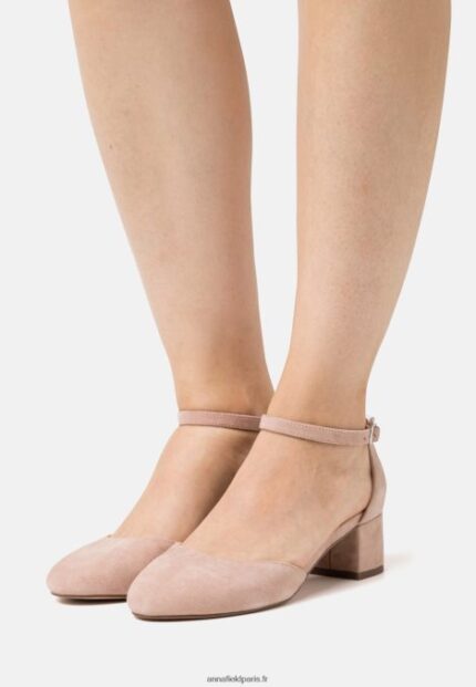 femmes talons classiques en cuir rose clair 006BT1666 Anna Field