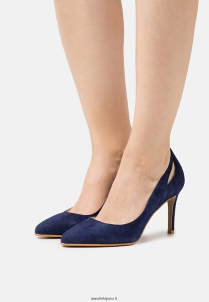 femmes talons hauts en cuir bleu foncé 006BT1775 Anna Field