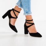 femmes talons hauts en cuir noir 006BT1608 Anna Field