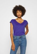 femmes tee shirt basique clématite bleu 006BT348 Anna Field