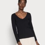 femmes top basique manches longues noir 006BT594 Anna Field