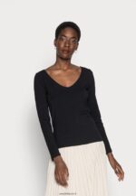 femmes top basique manches longues noir 006BT594 Anna Field