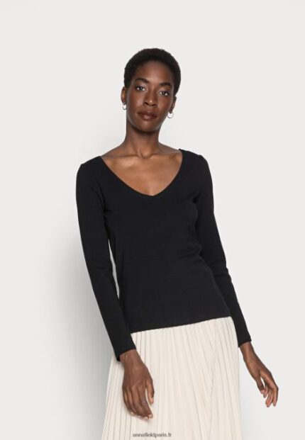 femmes top basique manches longues noir 006BT594 Anna Field