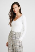 femmes top manches longues basique blanc 006BT528 Anna Field